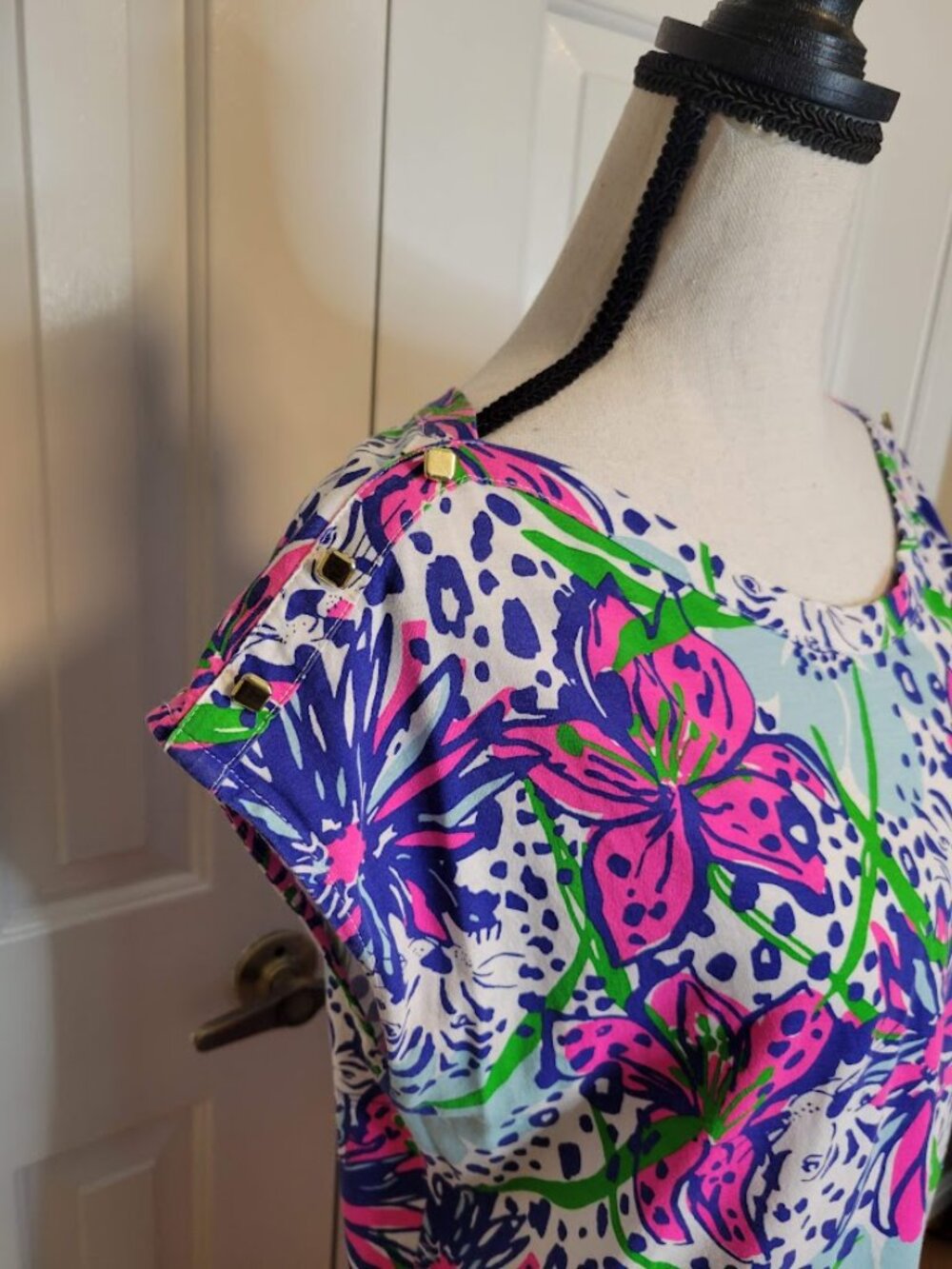 Lilly Pulitzer Robyn In the Garden Pima Cotton Shift Dress M - Picture 2 of 8